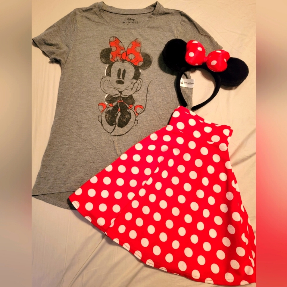 Disney Minnie Mouse Outfit sz S incl Mickey Ears